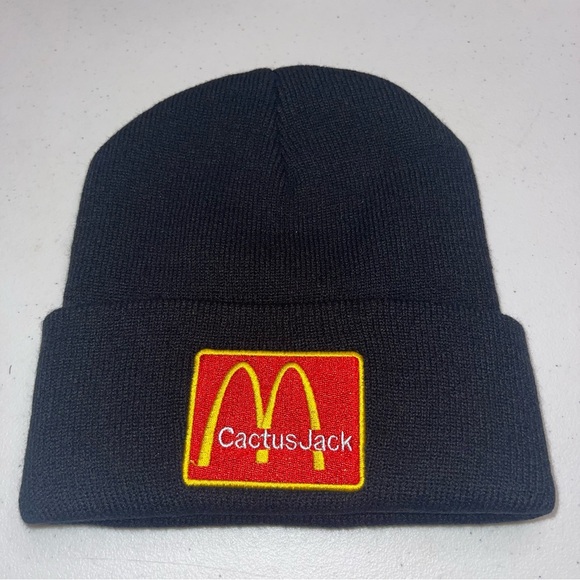 Beanie | Travis Scott Black McDonald’s Cap I’m Lovin it Musician Collectors Item - Picture 1 of 3